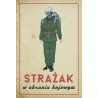 Plakat: Strażak PRL w ubraniu bojowym